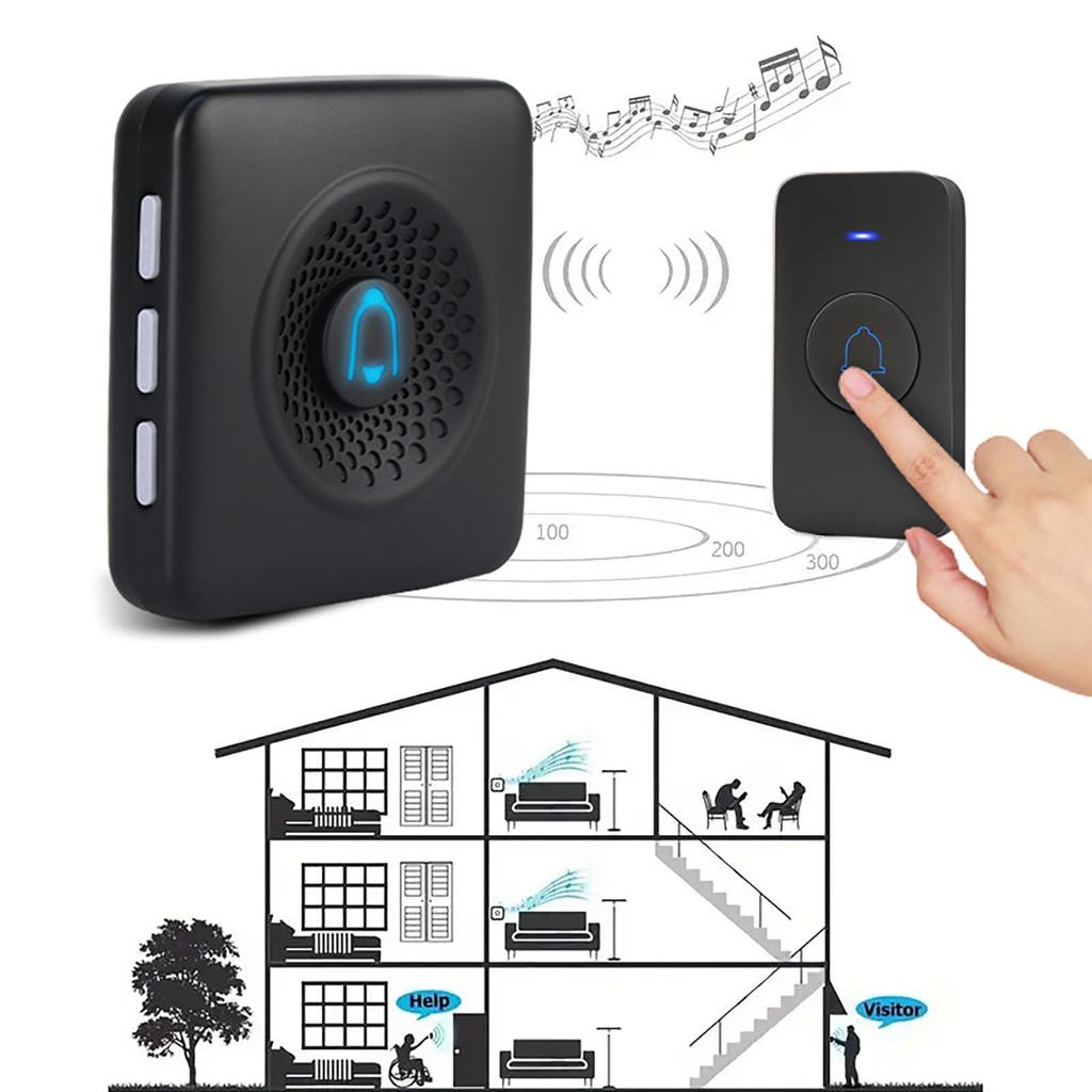 Home Wireless Doorbell 40 Music Waterproof Long-distance Villa AC Doorbell Pager