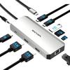 WAVLINK 10-in-1 USB-C Docking Station: Double HDMI 4K@60Hz, USB-A/C 3.0, SD/TF, PD 100W, Ethernet, Audio - Compatibility…