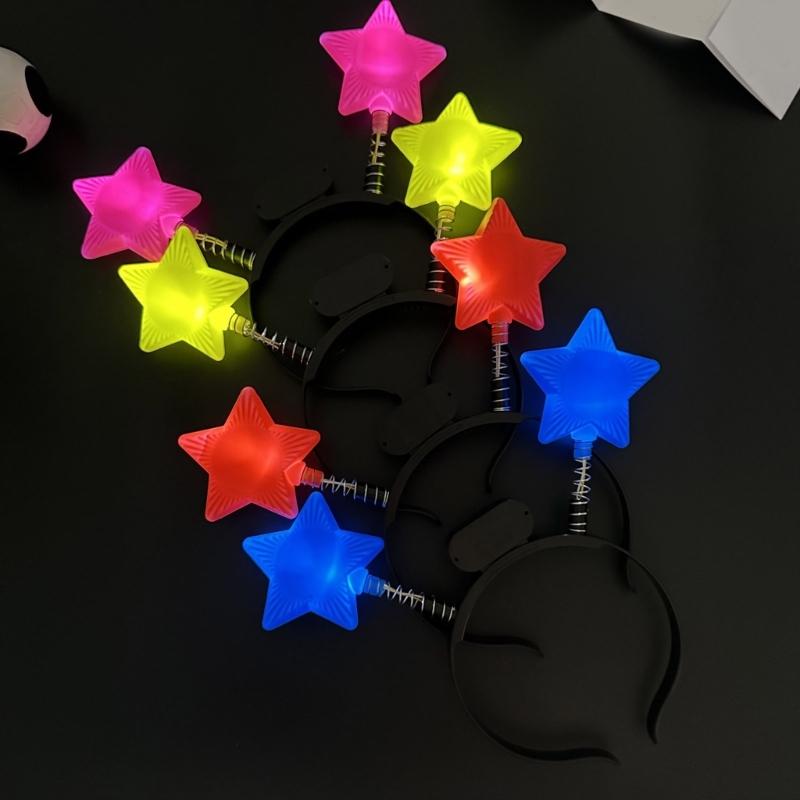 New Year Star Christmas Hair Hoop Fashion Statement Karaoke Party Star for Christmas Stage Photo Props