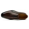 Lederschuhe Herren Erste Schicht Rindsleder Retro Krokodilmuster Oxford Schuhe Businesskleid Bräutigam Hochzeitsschuhe