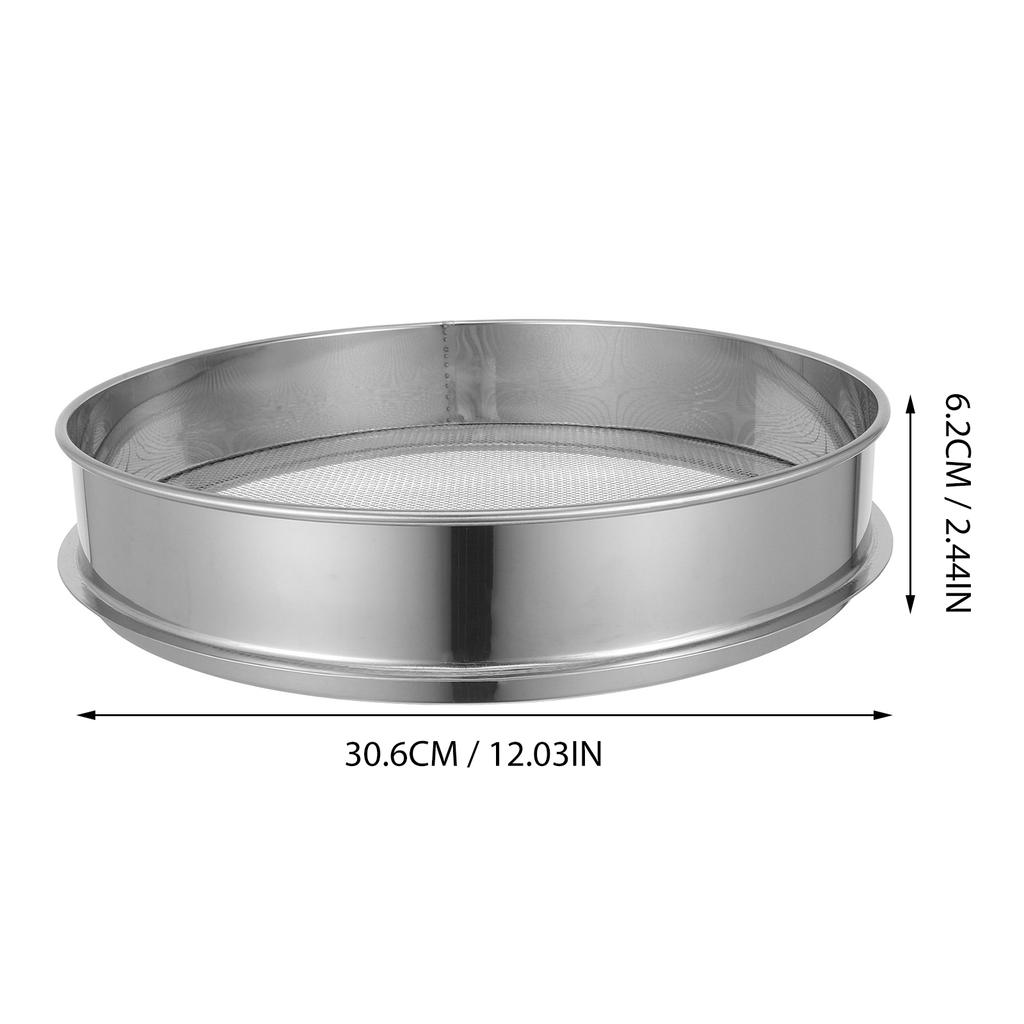 Garden Sifter For Compost Sifting Tool Round Mesh Sifter Metal Sifting Tool For Garden Soil Screening And Particle Separation