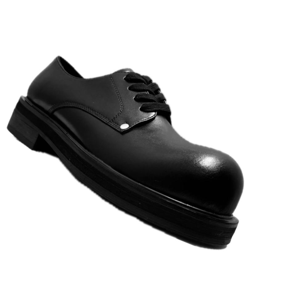 Scarpe Derby in pelle con punta grande, nuove scarpe eleganti da uomo per affari e sposo.