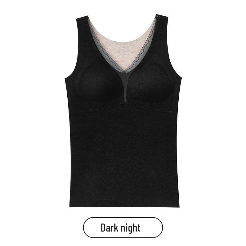 

Женский теплый жилет из шерсти и шелка с V-образным вырезом, сетчатый, на флисе и с чашками для бюстгальтера M 90-115 lbs 34/75ABC