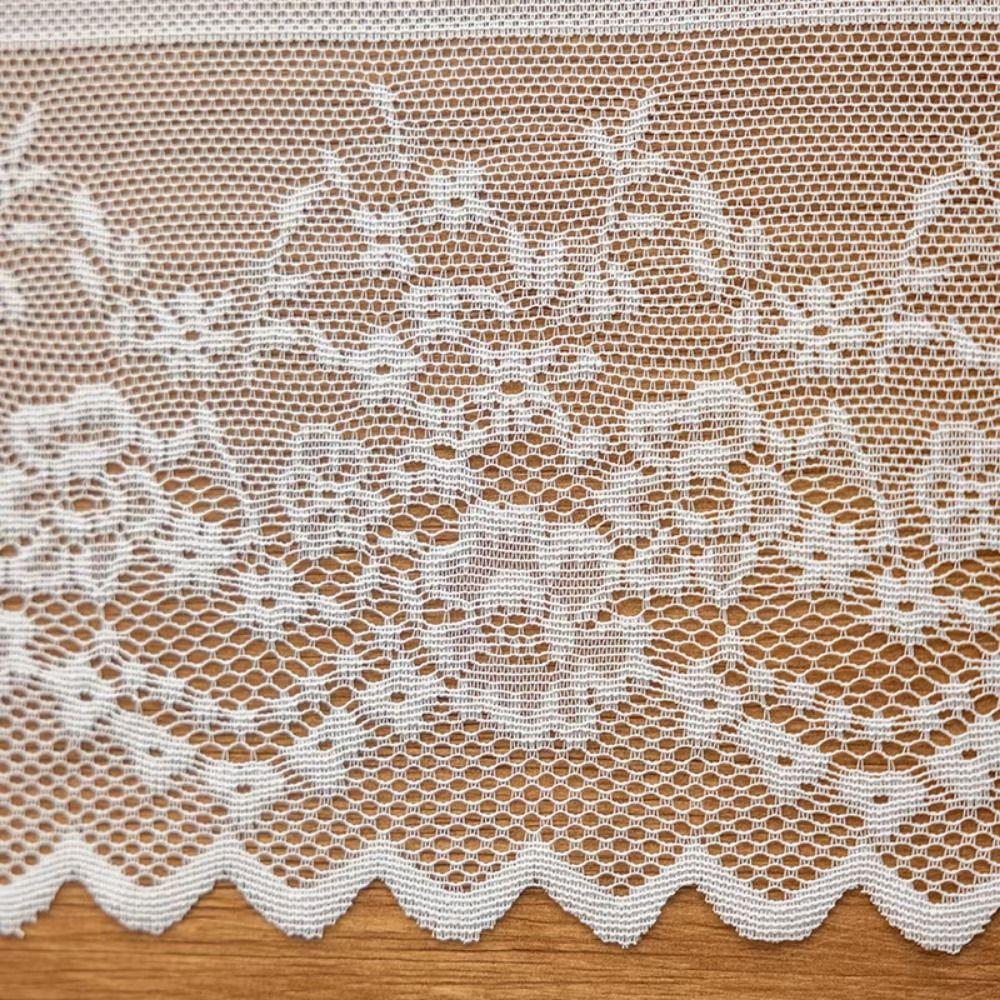 Hollowed Out Embroidered Table Cover Semi-Sheer Rectangular Lace Tablecloth Dining Table