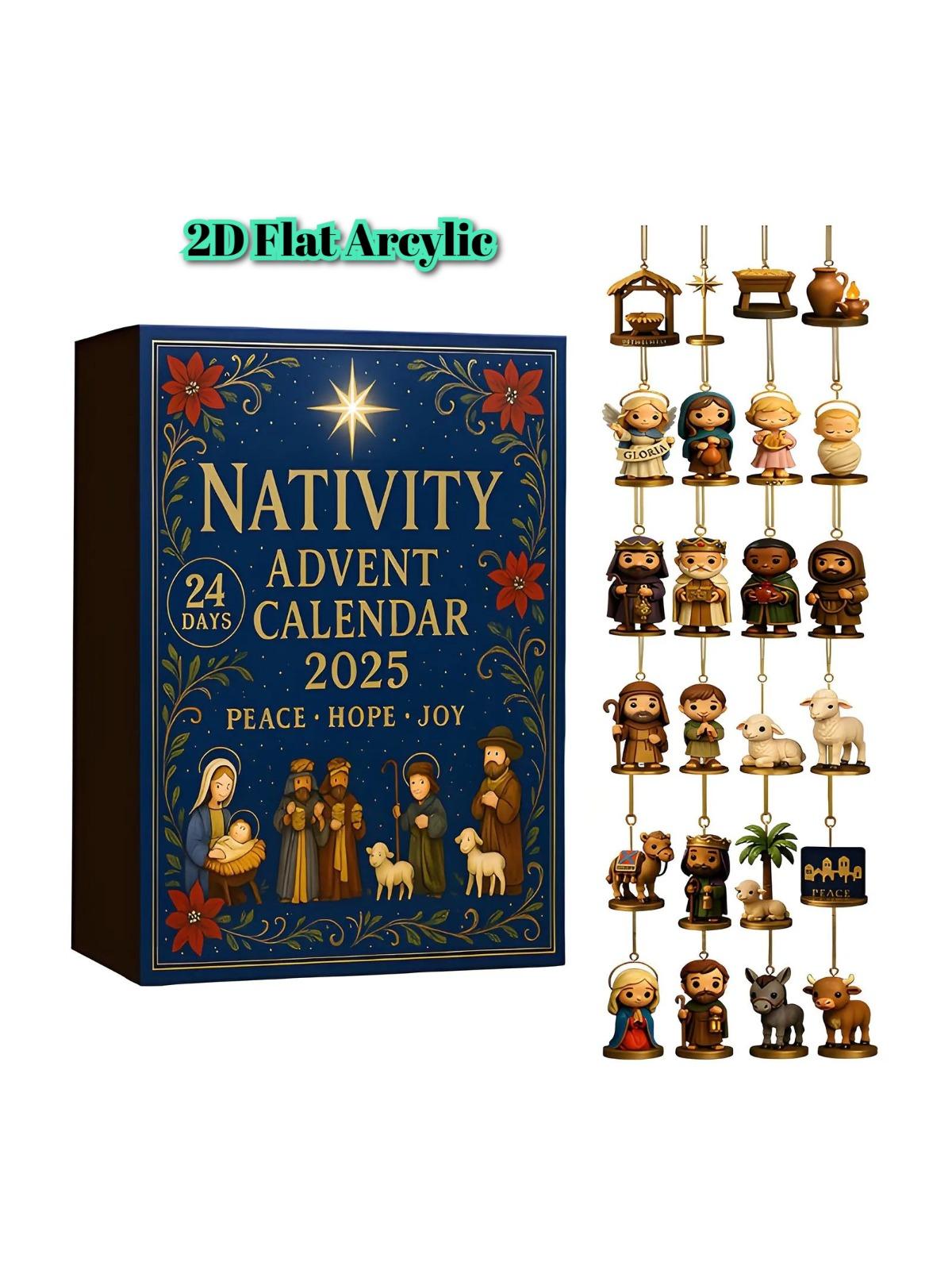 

24 дня Рождества Рождество Иисуса Адвент-календарь Обратный отсчет Календарь Коллекционные предметы Рождественский адвент-календарь Декор для рождественской вечеринки синий