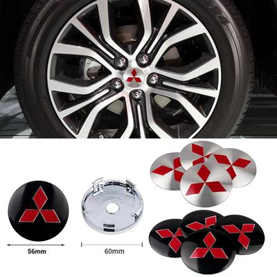 4Pcs Auto Wheel Center Hub Caps Tire Hubcap Emblem Sticker Accessories For Ralliart Lancer Outlander Competition 9 X