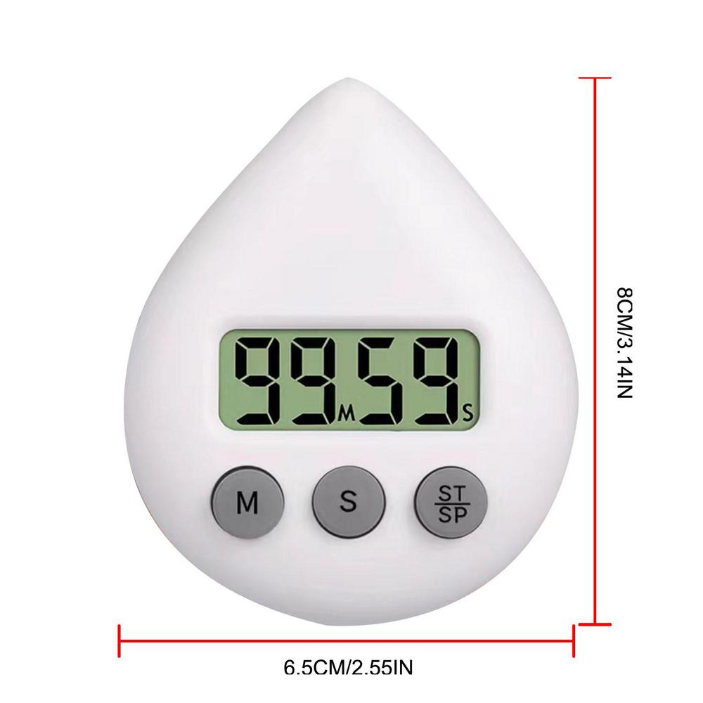 Kitchen Timer Clear Reminder Portable Compact Countdown Timer Waterproof for Classroom Learning Exercising Travel Working Shower