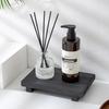 Wood Tray Pedestal Stand Bathroom Decor Wooden Vanity Hands Soap Scented Candle Storage Holder Tray Kitchen Seasoning Holder
