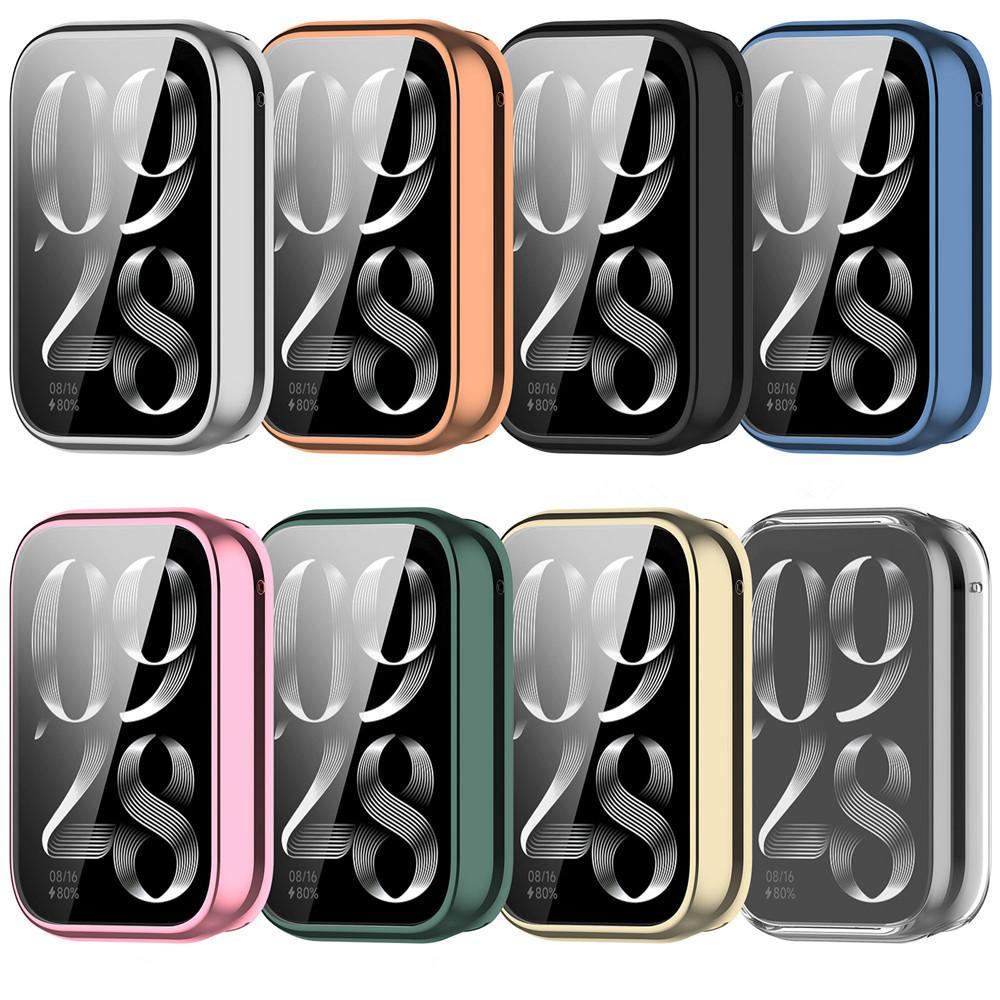 Capa e protetor de tela de vidro temperado para xiaomi mi band 8 pro frame de alta qualidade pc acessórios de proteção finos
