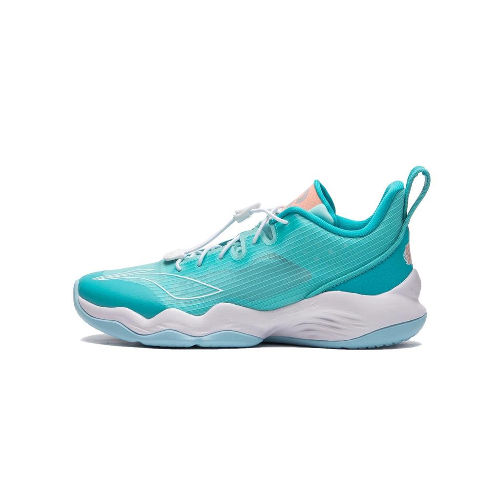 Li Ning Kids Basketball Comfortable Durable Casual Simple Shock Absorption Basketball Shoes Kids Sneaker Pure-Blue Butterfly-Blue YKBS046-23