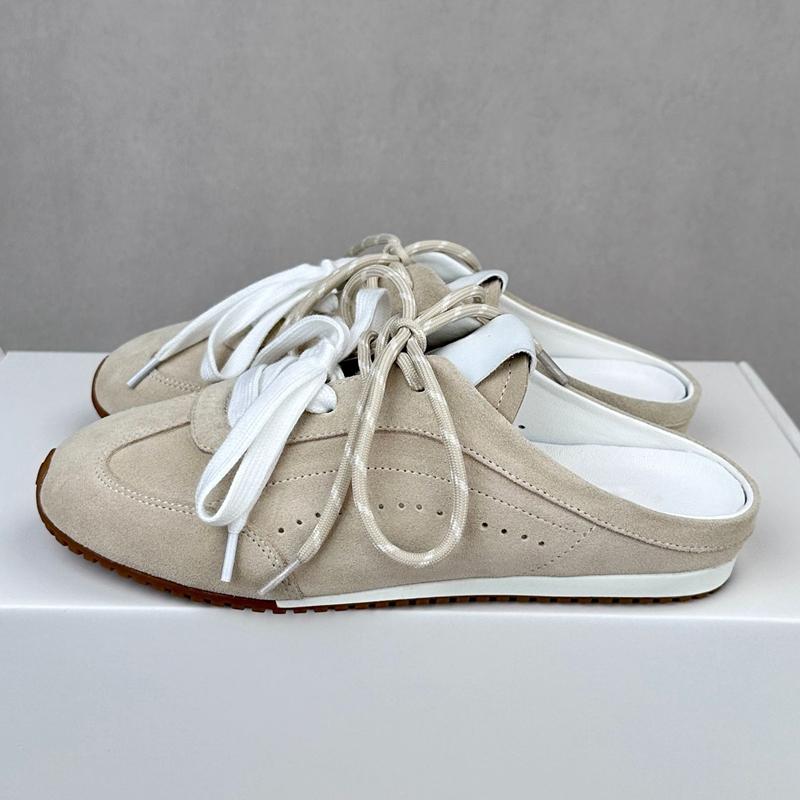 Women Suede Mule Sneakers Retro German