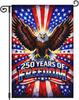 Heyfibro 250 Years of Freedom Anniversary Garden Ag 12x18 Inch Double Sided Bald Eagle Patriotic House Ag 250th Annivers AAS
