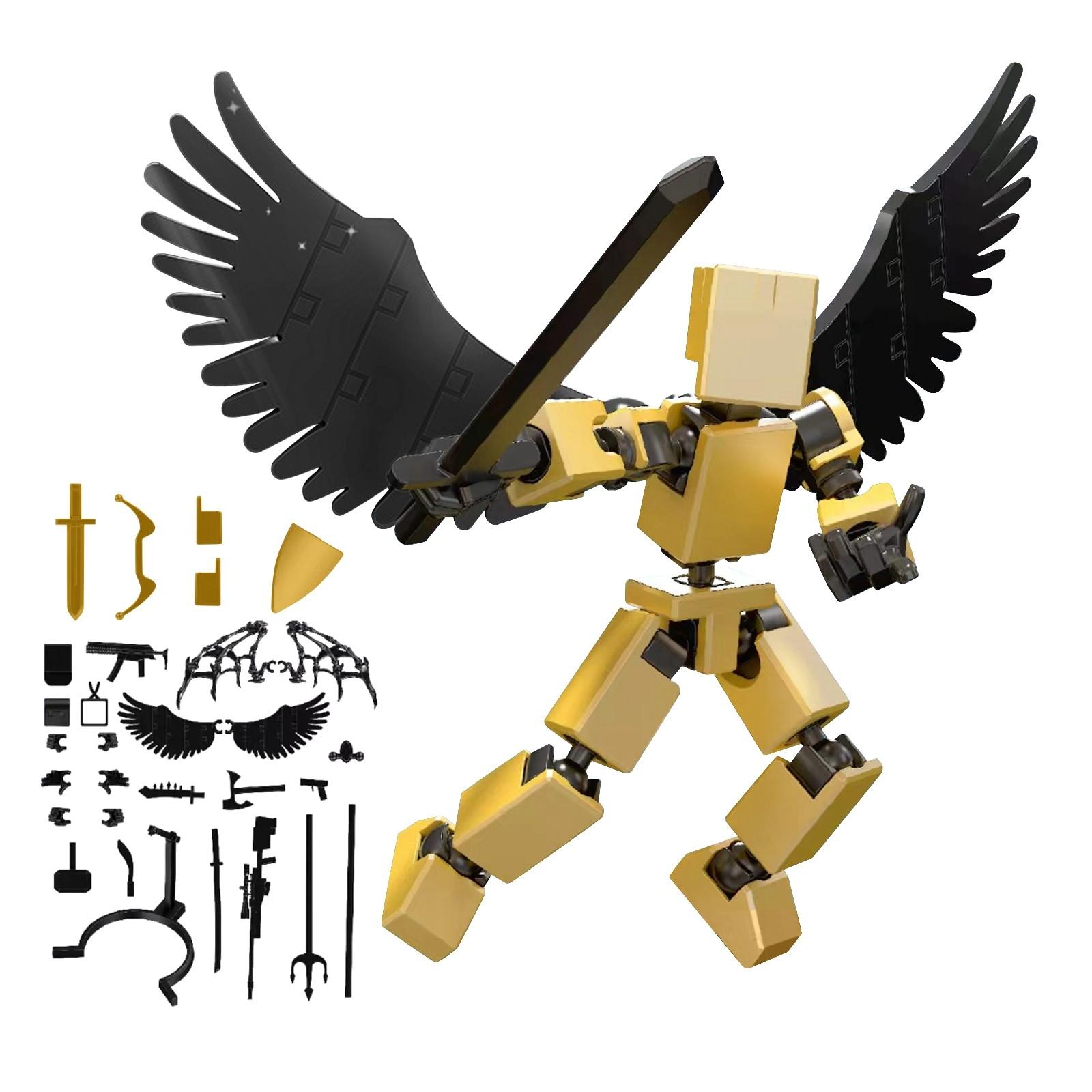 

Совместная подвижная 3D-печатная кукла-игрушка, креативное декомпрессионное настольное украшение One Size жёлтый