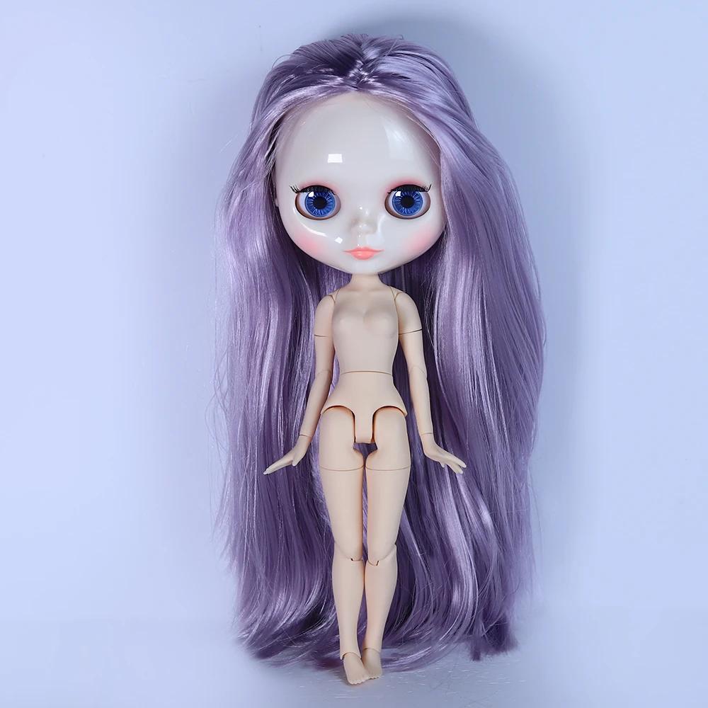 ICY DBS Blyth Doll White Skin Colorful Hair Glossy Matte Face Nude Joint Body Girl Toy Gift