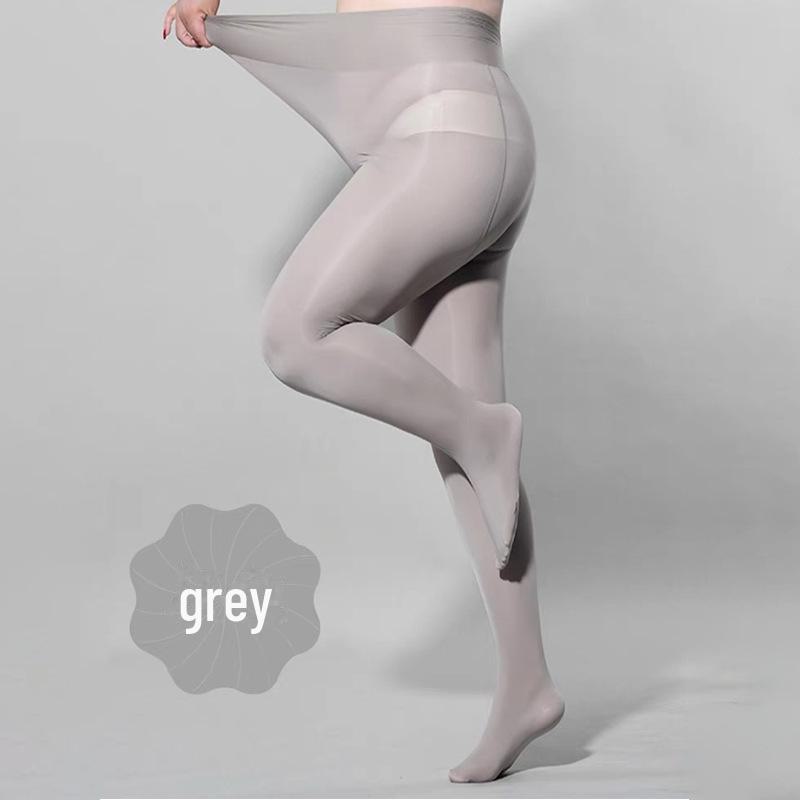 Women's Shiny Silky Aurora Pantyhose - Horse Oil Thin Skin Color, Large Size for Spring/Autumn