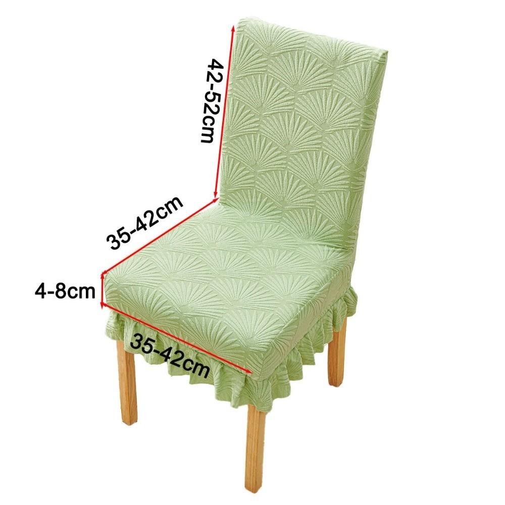 

Fashion High Back Dining Chair Cover Elastic Spandex Stretch Jacquard Stretch Chair Cover Slipcover Jacquard Chair Cover Kitchen зелёный