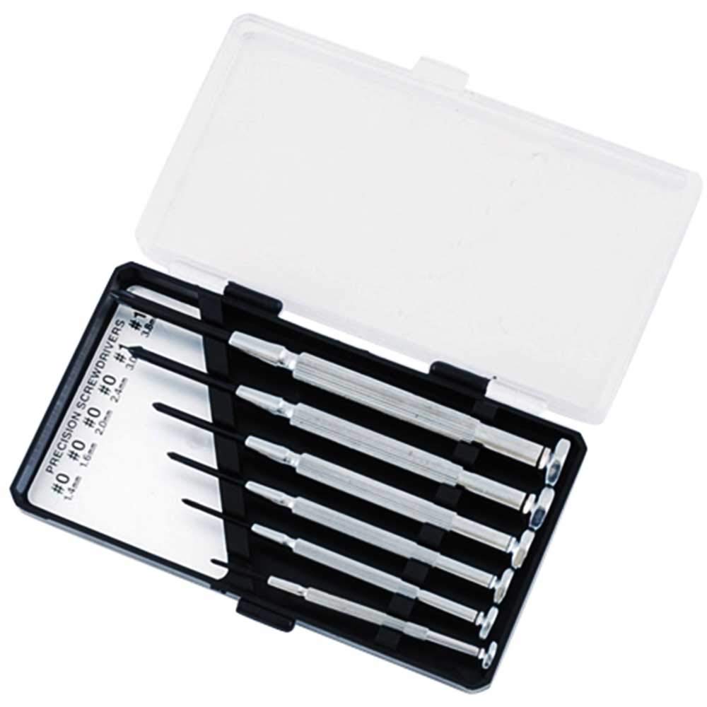SK11 Precision Screwdriver with 0 1 and 1400N Set, 6-Piece Set, No. (1.4, 1.6, 2.0, 2.4), No. (3.0, 3.8), No.