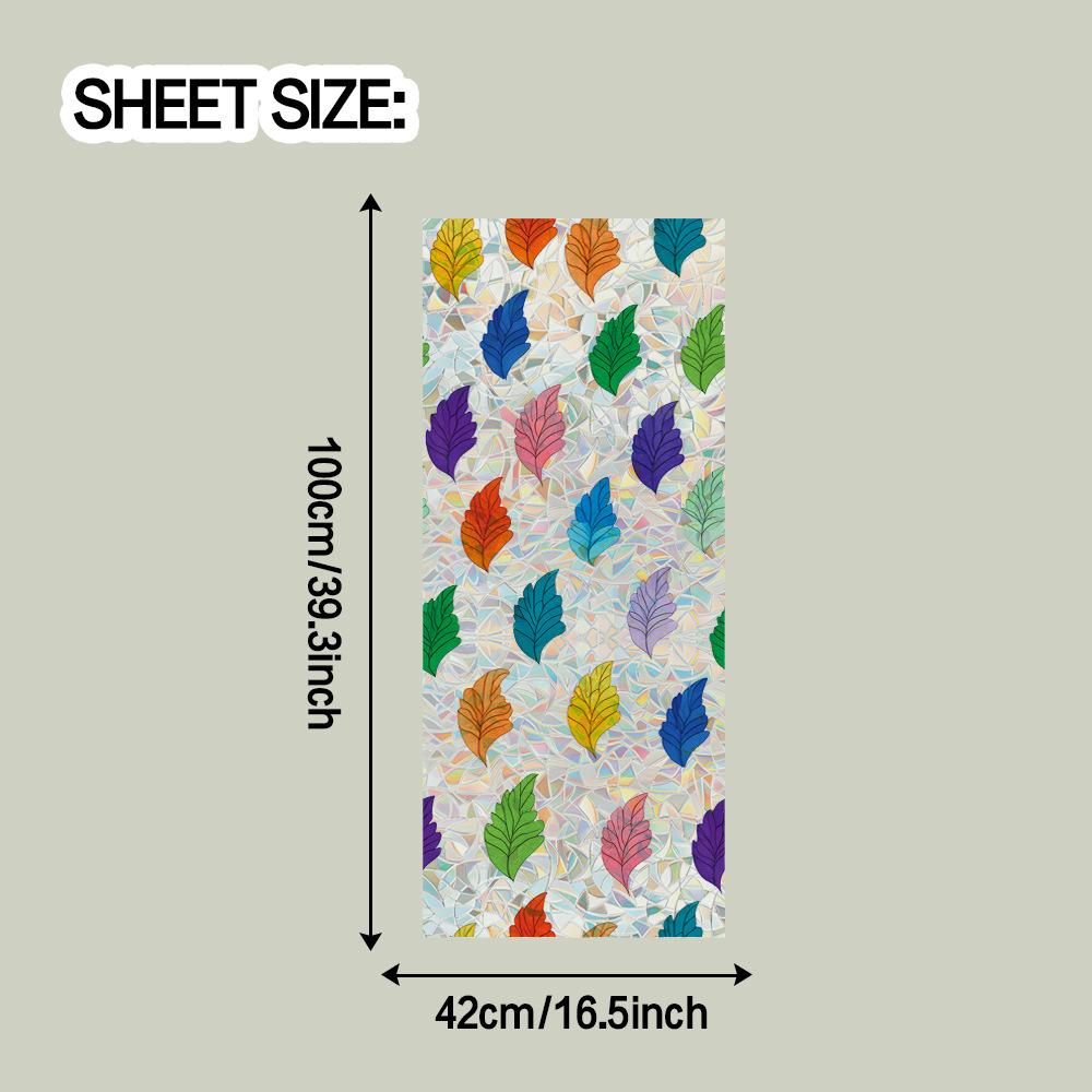 

Декоративные наклейки на стекло для дома с лазерной расцветкой, Листья