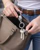 [John Knox] Keychain Carabiner Double Ring Metal Key Ring Smart Key Key Men's Women's Unisex Simple Minimal Stylish Detachable Gift Key Holder (Box