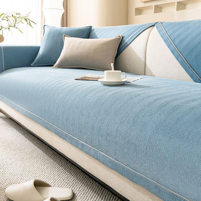 

Новая универсальная четырехсезонная шенилловая нескользящая подушка для дивана с узором «елочка», современная, легкая роскошь, чехол для дивана «все включено», подушка для сиденья 70*70cm