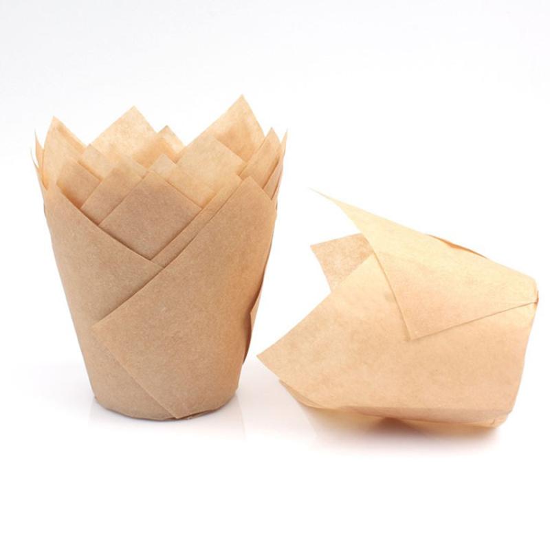 Tulip Baking Cups Muffin Cups Cupcake Liners Muffin Cases Muffin Liners Baking Cases Baking Paper for Coffee Shop