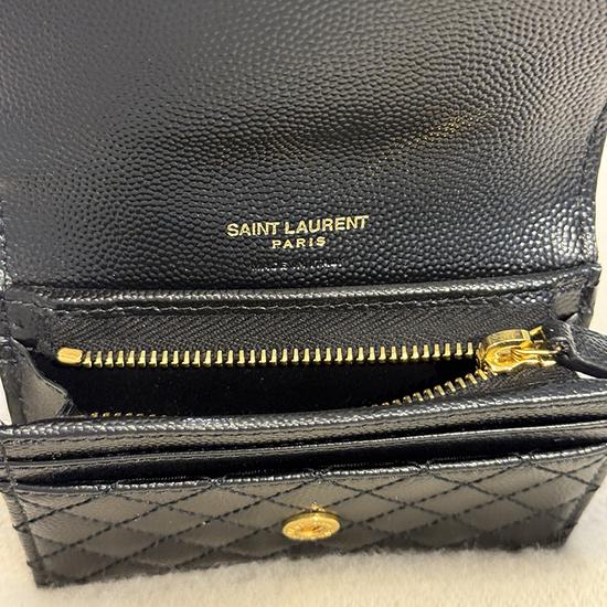 

Gold Quilted 3-Card Wallet 739450 BOWT1 ONE SIZE