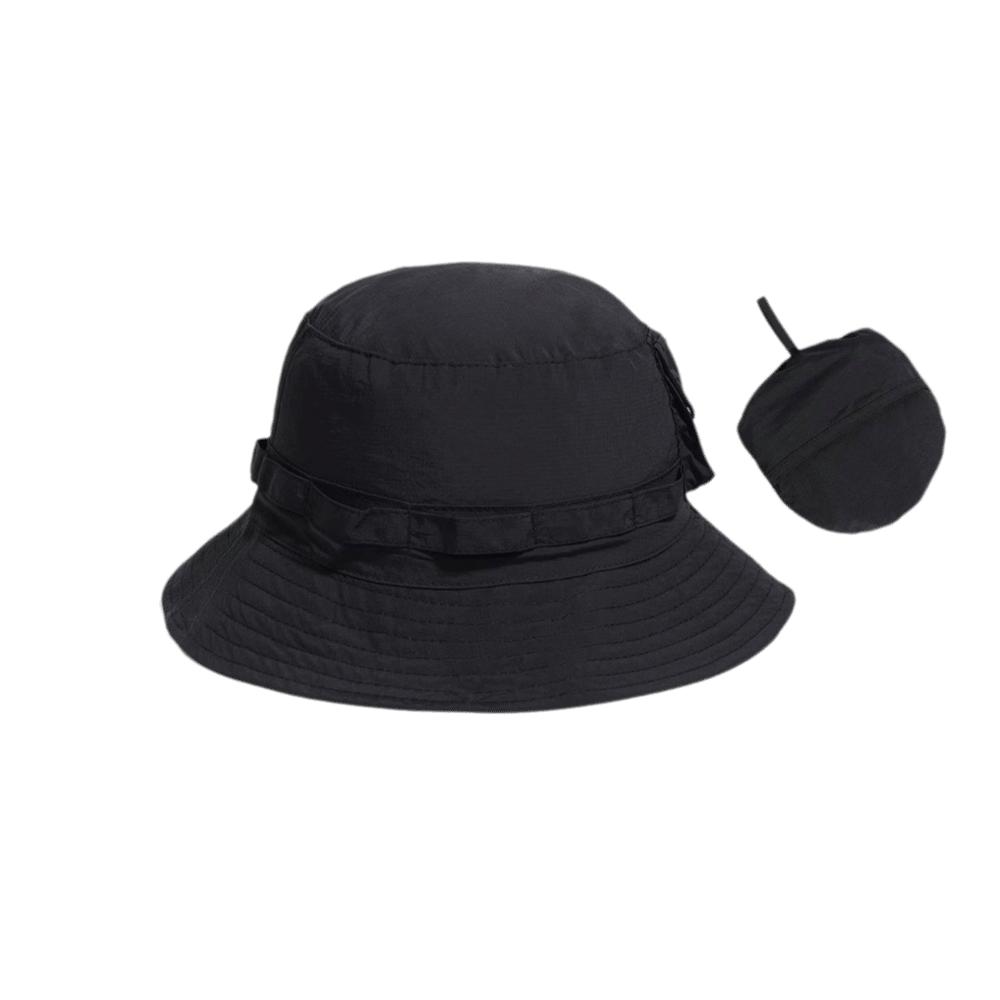 Breathable Foldable Bucket Hat Pocket Design Sun Protection Hat Quick Drying Fisherman Hat  Summer чёрный