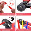 Crimping Pliers, Hsc8 6-4 Crimping Pliers, 1200 Electrical Crimp Terminals 0.25-10mm-lug Crimping Pliers, Multipurpose Crimping Pliers