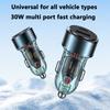 100W Mini Pull Ring Car Charger PD30W QC3.0 Fast Charging USB Type C Car Phone Charger Adapter for Xiaomi Samsung Huawei