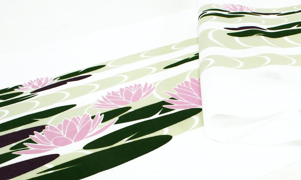 Dyeing Anbo Hand Towel Authentic Dyed Cotton Tokuoka Made in Japan 35cm x 100cm "Water Lily" 100%