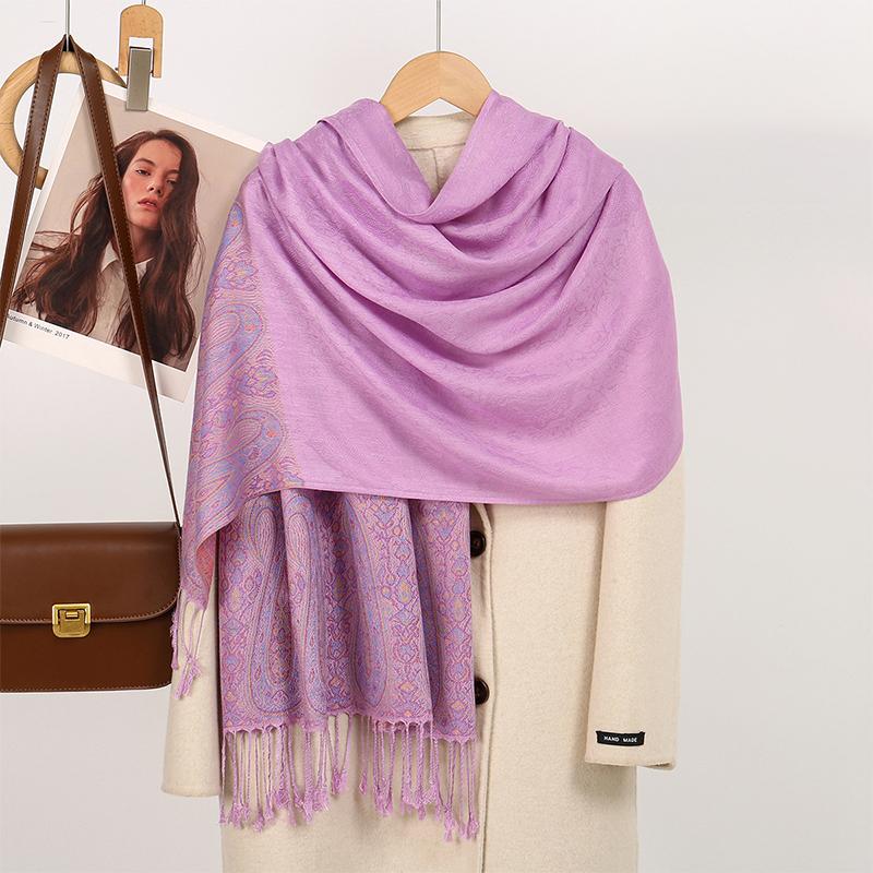 Women Paisley Scarf Cashmere Feeling Shawls Tassel Blanket Wraps Lady Scarves Foulard Bufanda Jacquard Pashmina Poncho Stoles