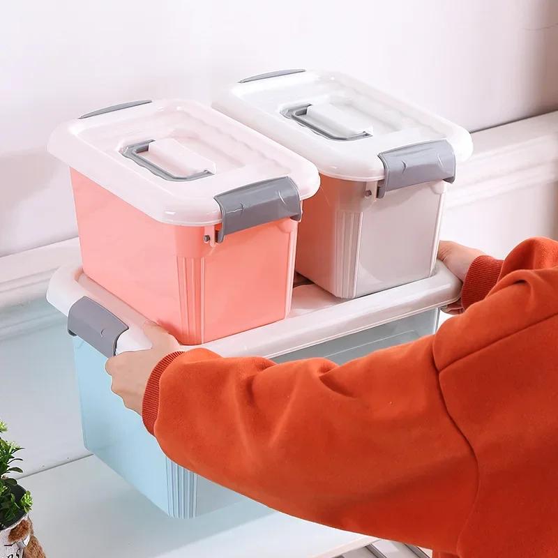 Plastic Storage Box Thickened Storage Box Clothing Portable Organizer Box Toy Storage Boxes Home Organization