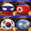 Set di Peluche Country Balls da 19 pezzi, Bambola Peluche Poland Ball da 10 cm, Accessori Ciondolo, Giocattoli di Peluche Regali per Bambini Adulti