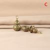 Mini Brass Chinese Letter Blessing Lotus Gourd Charm Copper Lucky Car Key Chain Pendant Pill Box Medicine Case Container Bottle