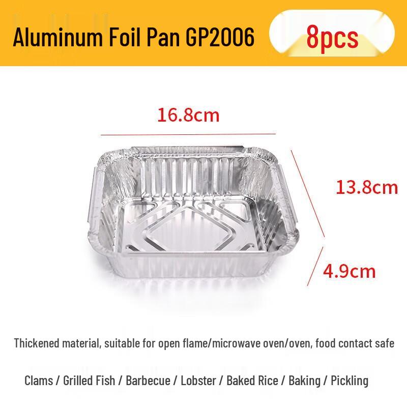 ZISIZ Disposable Aluminum Foil Roasting Trays, 24-Piece Set