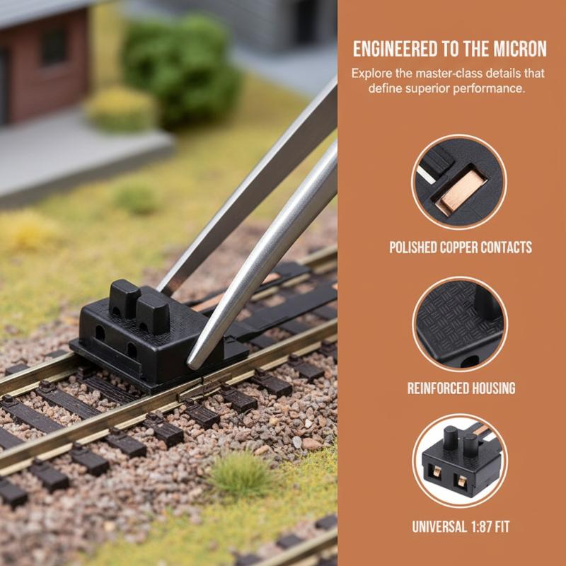 1 87 HO Scale Model Train Railway Materials Track Power Strips for Creative Scenery Projects Multiple Functions