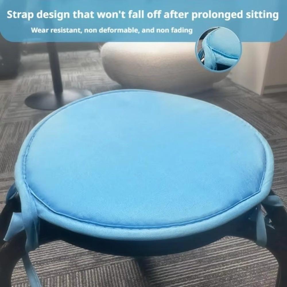 Thickened Sponge Round Chair Pad 30*30CM Washable Circular Chair Cushion With Drawstring Candy Color Stool Cushion