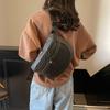 Black Waterproof PU Chest Bag Outdoor Cycling Bag Men Women Crossbody Mobile Phone Bag