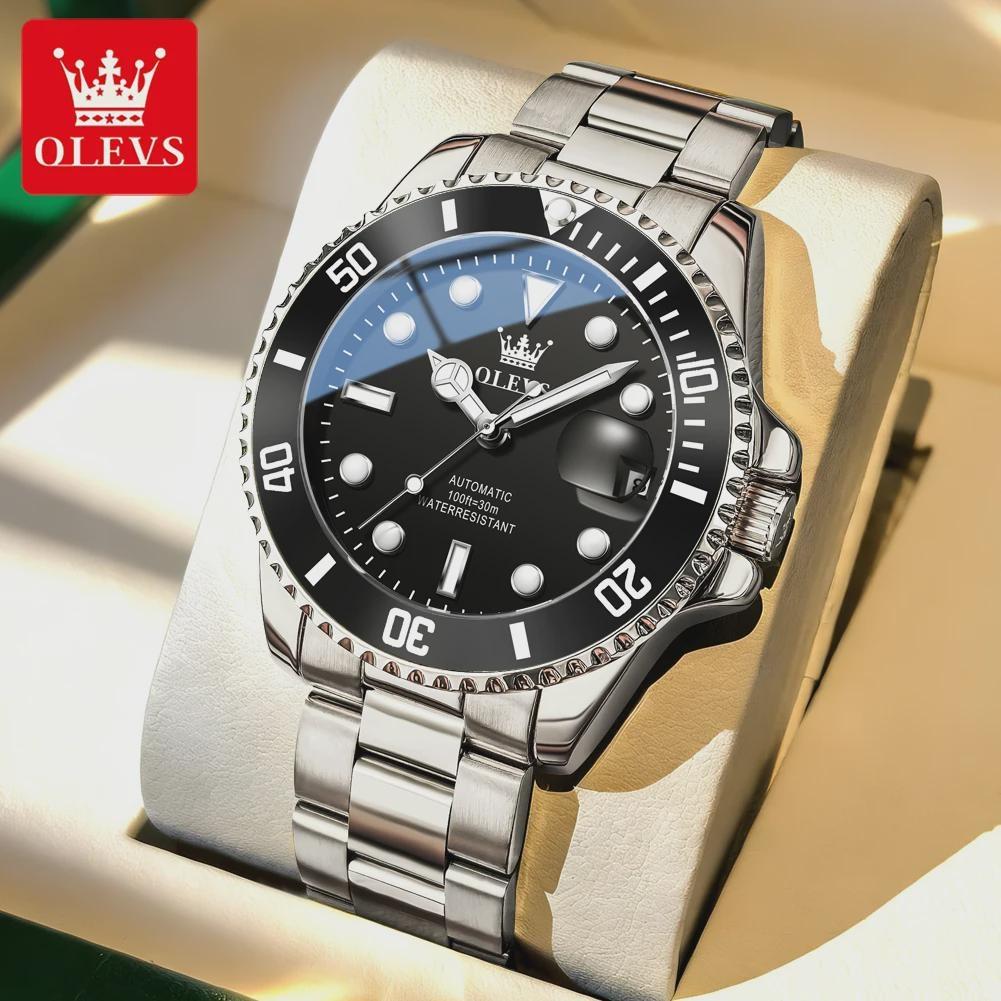 OLEVS Orologio Meccanico da Uomo Lusso Business Impermeabile Luminoso Automatico Classico Orologi da Polso Eleganti da Uomo