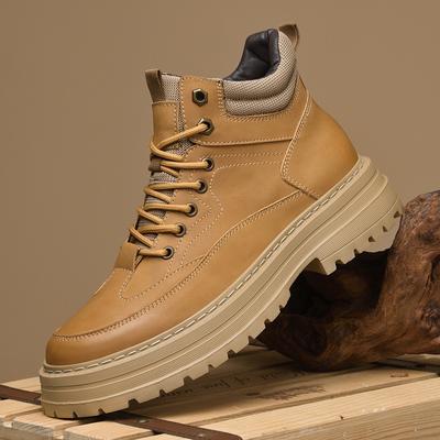 Herren-Sneakers aus echtem Leder Outdoor-Wanderschuhe High-Top-Schuhe Rutschfeste Herren-Wüsten-Knöchelstiefel Luxusmarke Herren-Motorradstiefel