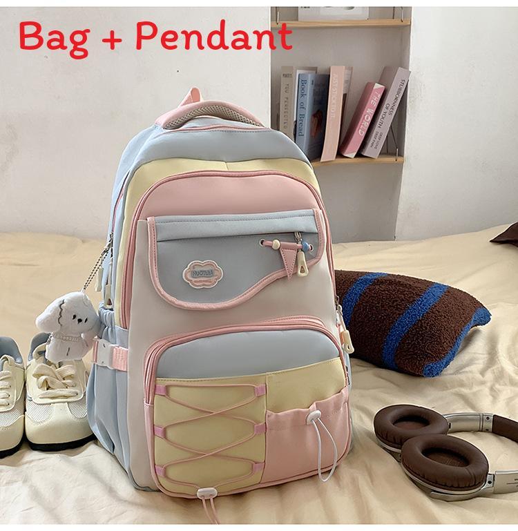 Dopamine Style Girls Backpack With Nylon For School And College