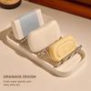 Self Draining Soap Holder With Rustproof Stainless Steel Rack Drain Tray Perfect For Bathroom Kitchen Countertop