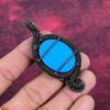 Sleeping Beauty Turquoise Gemstone Pendant Handmade Copper Wire Wrapped Pendant