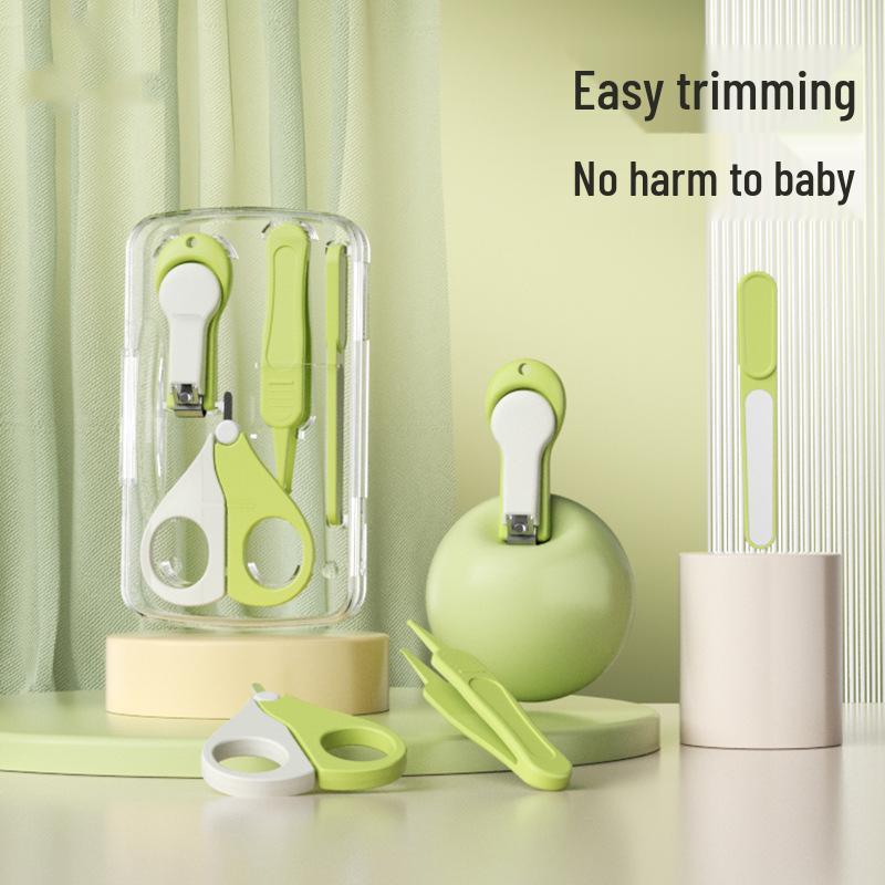 Safe Baby Nail Clipper Set: Anti-Pinch Scissors & File for Newborns and Children