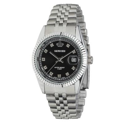 CREPHA Analog Metal (Klepha) Men's Watch, Waterproof, Band, Silver, SV-AM268-BKS