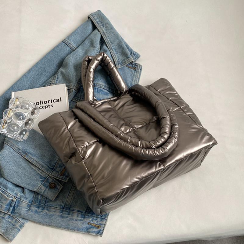 Handbag Female Large-capacity Bag Female New Tide Fashion Shoulder Bag Fall And Winter Shopper Puffer Tote Bag