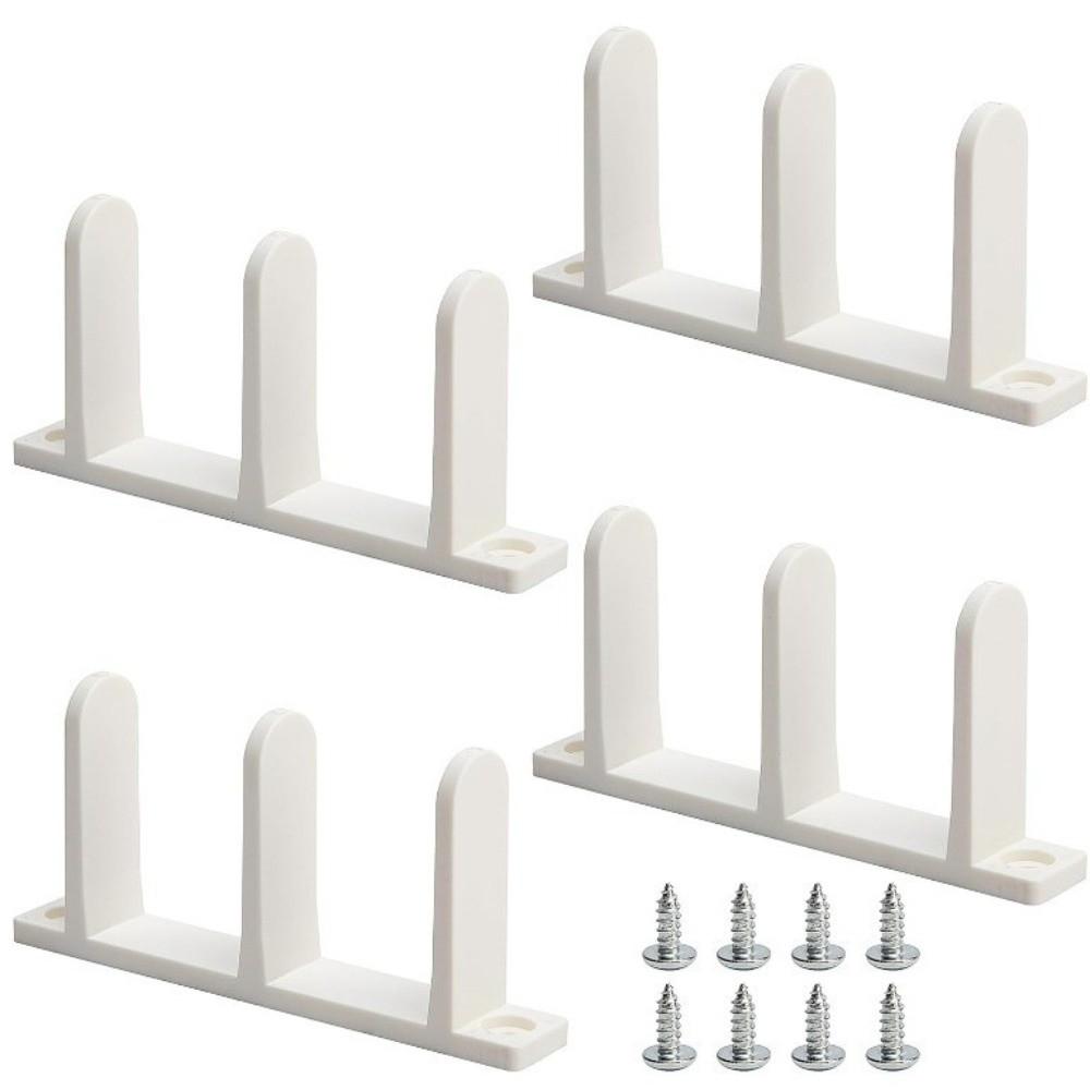 

4pcs Plastic Material Cabinet Sliding Door Guide Sliding Closet Door Guide Panel Alignment білий