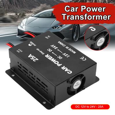Adapter For RV Truck Trailer Van Voltage Booster Power Converter Car Transformer Auto Accessories High Power 25A DC 12V To 24V Power Step-up