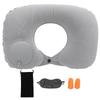 U Shape Pillow Press Inflatable Soft Head Rest Cushion Cervical Protection for Car Office