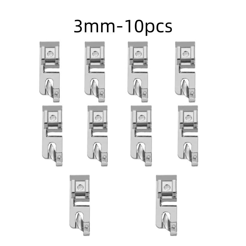 3/6mm Haushaltsnähmaschine Zubehör Nähfuß Füße Kit Set Saumfuß Ersatzteile Für Nähmaschine Zubehör